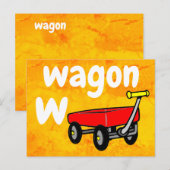 w - wagonフラッシュカード ポストカード (正面/裏面)