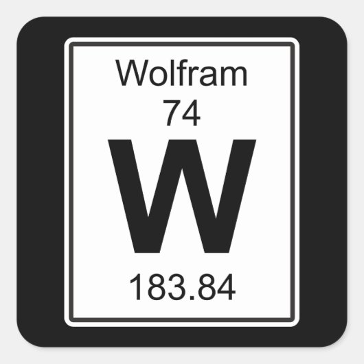 W - Wolfram スクエアシール (正面)