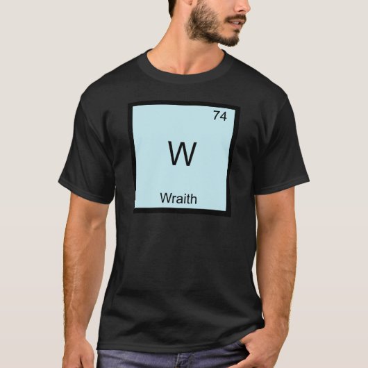 W - Wraith Chemistry おもしろい ElementシンボルTシャツ Tシャツ (正面)