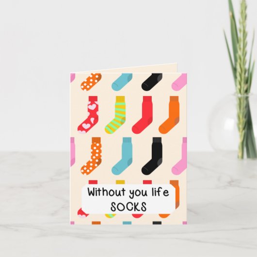 W. You Life Socksカードなし サンキューカード (正面)