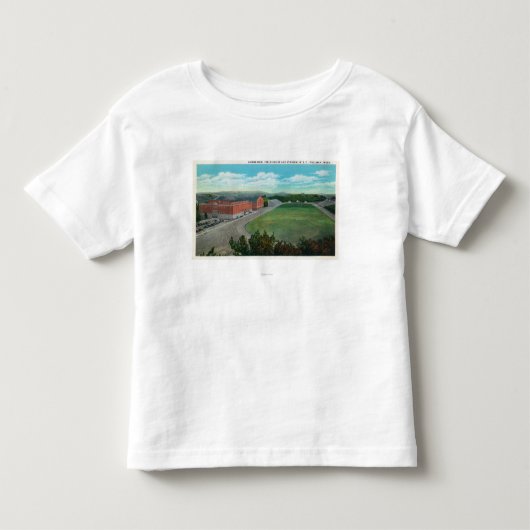 WAの州立大学の体育館の空中写真 トドラーTシャツ (正面)