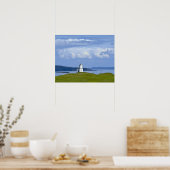 WAサンフアン島のキャトルポイントライトハウス ポスター (キッチン)