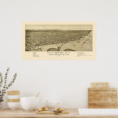 WAパノラママップ – 1885 ポスター (キッチン)