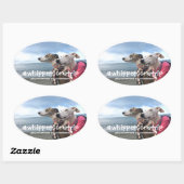 WA内#whippetsonatrip 楕円形シール (シート)