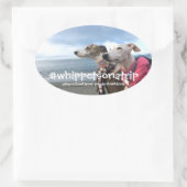 WA内#whippetsonatrip 楕円形シール (バッグ)