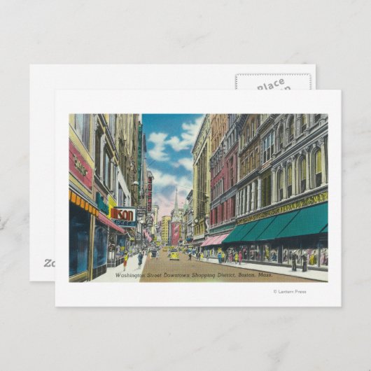 WA通りダウンタウンショッピングディストリクトシーン ポストカード (正面/裏面)
