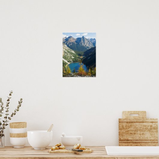 WA、ウェナチェ国立森林湖アン ポスター (キッチン)