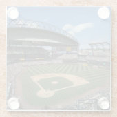 WA、シアトル、サフェコフィールド、マリナーズ野球 ガラスコースター (裏面)