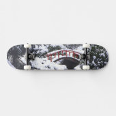 WA、シアトル、月の橋と池、冬の2日後 スケートボード (横)