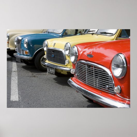 WA、シアトル、英国のクラシック自動車。 ポスター (正面)