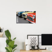 WA、シアトル、英国のクラシック自動車。 ポスター (ホームオフィス)