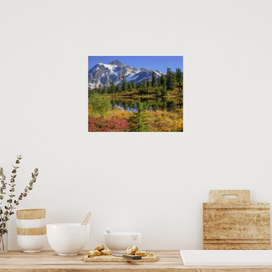 WA、ヘザーメドウズレクリエーションエリア、山2 ポスター (キッチン)