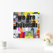 wa are bouman＃1 スクエア壁時計 (ホーム)