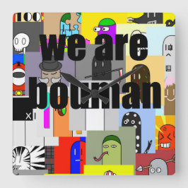 wa are bouman＃1 スクエア壁時計