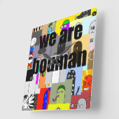 wa are bouman＃1 スクエア壁時計 (傾斜)