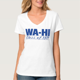 Wa-Hi 1977年卒クラス Women's VネックTシャツ Tシャツ