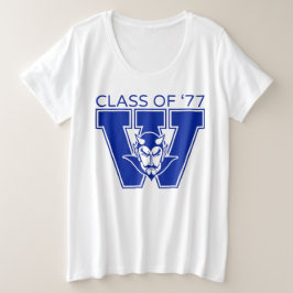 Wa-Hi 1977年卒女子プラスサイズTシャツ プラスサイズTシャツ