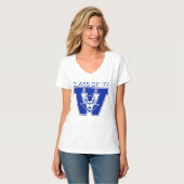 Wa-Hi 1977年卒女性VネックTシャツ Tシャツ (正面フル)