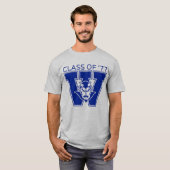 Wa-Hi 1977年卒業 グレーTシャツ Tシャツ (正面フル)