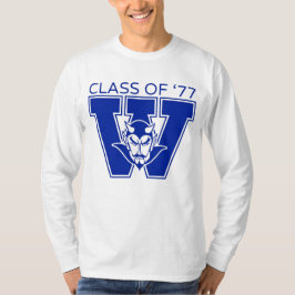 Wa-Hi 1977年卒 白色長袖Tシャツ Tシャツ