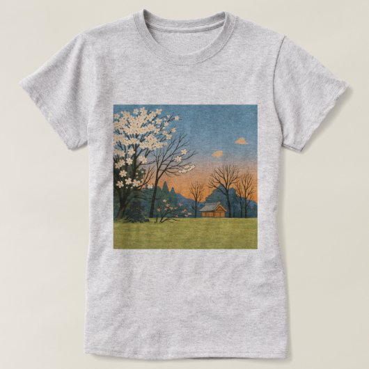 Wa – Japanese Landscapes – Quiet Countryside Tシャツ (デザイン正面)
