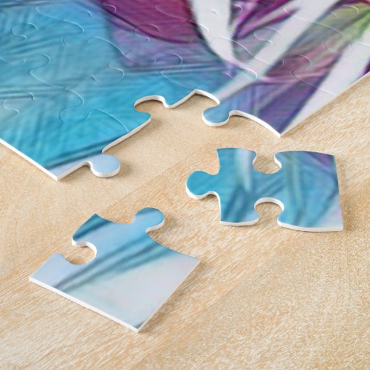 Wa-Wo Wave NFTアートコレクションのどが渇いた多肉汁 ジグソーパズル (側面)