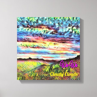 Wa-Wo Wave NFTアートコレクション曇りカード23/30 キャンバスプリント