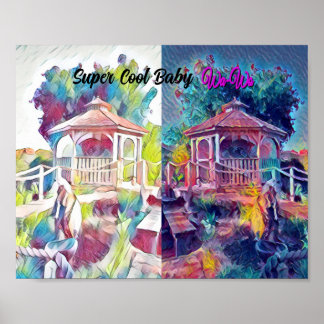 Wa-Wo Wave NFT Art - GAZEBO 42/7飛んでいる – ポスター