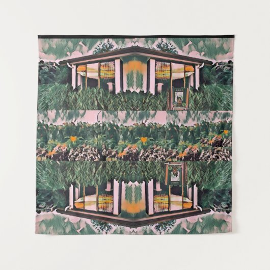 Wa-Wo WAVE NFT ART - REFLECTIONS ON MY WINDOW 32 タペストリー (正面)