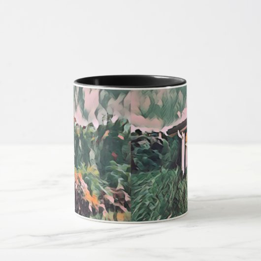 Wa-Wo WAVE NFT ART - REFLECTIONS ON MY WINDOW 32 マグカップ (中央)