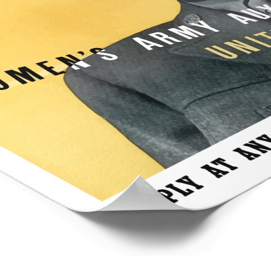 WAACに参加 – - WWII ポスター (角)