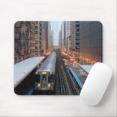 Wabash上の都心のシカゴの高い柵 マウスパッド (マウス)