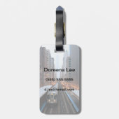 Wabash上の都心のシカゴの高い柵 ラゲッジタグ (裏面縦)