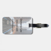 Wabash上の都心のシカゴの高い柵 ラゲッジタグ (裏面横)