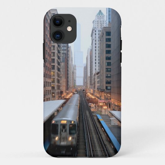 Wabash上の都心のシカゴの高い柵 Case-Mate iPhoneケース (裏面)