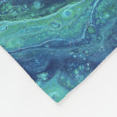 Wabash 3青クール緑抽象芸術毛布 フリースブランケット (角)