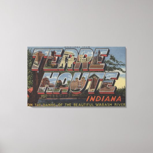 Wabash River – ラージレターシーン キャンバスプリント (正面)