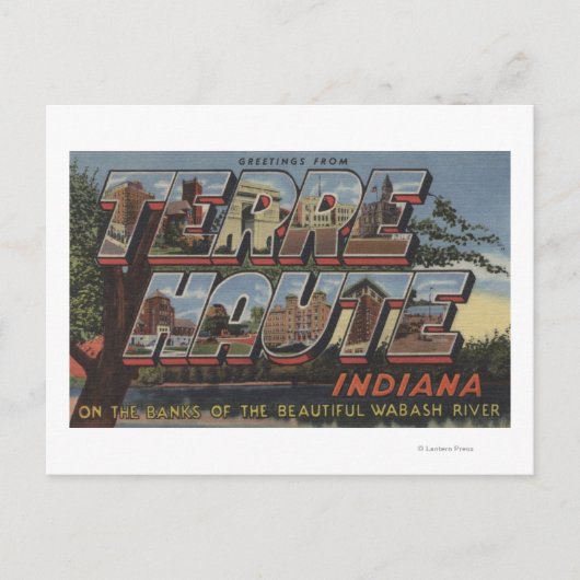 Wabash River – ラージレターシーン ポストカード (正面)