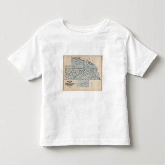 Wabasha郡、ミネソタの地図 トドラーTシャツ (正面)