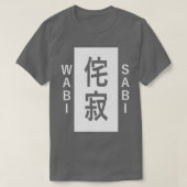 Wabi-Sabi不完全な美しい生日本の活概念 –  Tシャツ (デザイン正面)