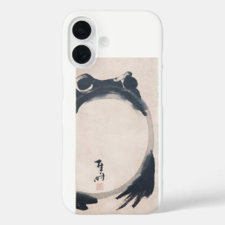 Wabi Sabi Grumpy Frog by Hoji Japanese Sumi-e Ca iPhone 16ケース