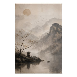 Wabi Sabi Japanese Landscape Wall Art Poster ポスター