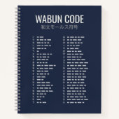 Wabun Code 和文モールス符号 – Japanese Morse スパイラルノート ノートブック (正面)