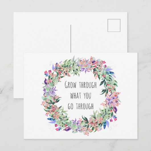 Wachsen Sie durch was Sie durchlaufen ポストカード (正面/裏面)