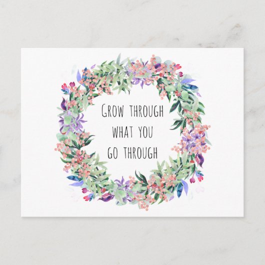 Wachsen Sie durch was Sie durchlaufen ポストカード (正面)