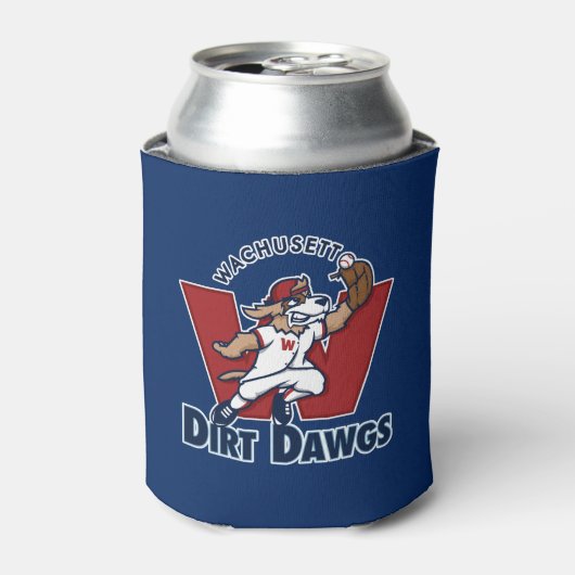 Wachusett Dirt Dawgs Collegiate Baseball Teamロゴ 缶クーラー (缶正面)