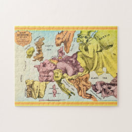 Wacky 11x14 Old Europe Map Puzzle ジグソーパズル