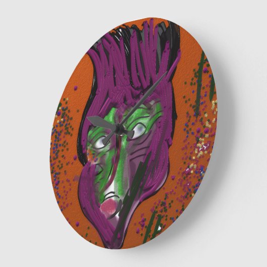 Wacky Cartoon ラージ壁時計 (傾斜)