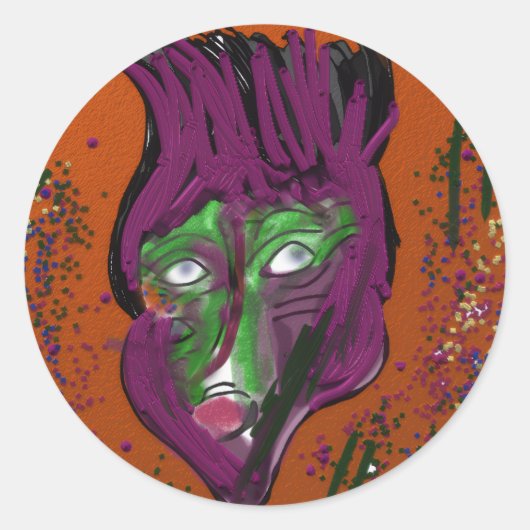 Wacky Cartoon Round Sticker Sheets ラウンドシール (正面)