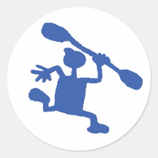 Wacky Kayakerスタンプ ラウンドシール (正面)